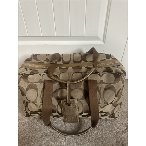 COACH SIGNATURE TRAVEL BAG - Picture 1 of 16